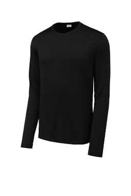 Sample of Sport-Tek ® Posi-UV ® Pro Long Sleeve Tee in Black from side front