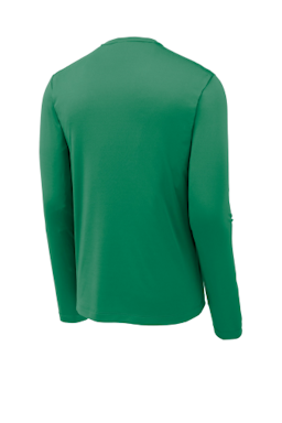 Sample of Sport-Tek ® Posi-UV ® Pro Long Sleeve Tee in Kelly Green from side back
