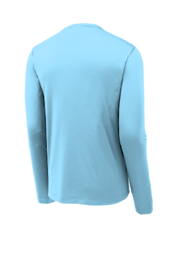 Sample of Sport-Tek ® Posi-UV ® Pro Long Sleeve Tee in Light Blue from side back