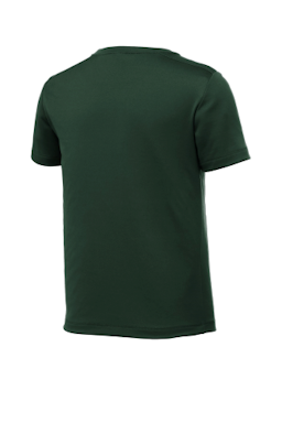 Sample of Sport-Tek Youth Posi-UV Pro Tee in Forest Green from side back