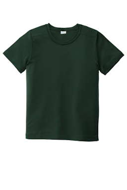 Sample of Sport-Tek Youth Posi-UV Pro Tee in Forest Green from side front