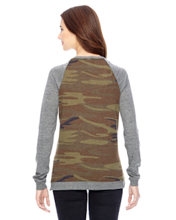 Sample of Alternative 01919E1 Ladies' Locker Room Eco-Jersey Pullover in CAMO from side back