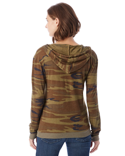 Sample of Alternative 01928E1 Ladies' Eco-Jersey Pullover Hoodie in CAMO from side back