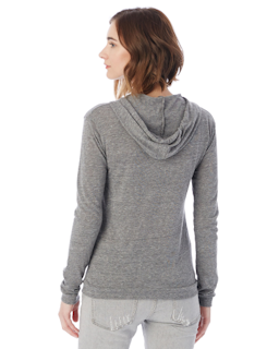 Sample of Alternative 01928E1 Ladies' Eco-Jersey Pullover Hoodie in ECO GREY from side back