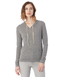 Sample of Alternative 01928E1 Ladies' Eco-Jersey Pullover Hoodie in ECO GREY from side front
