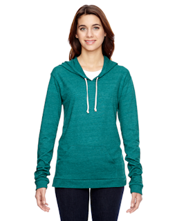 Sample of Alternative 01928E1 Ladies' Eco-Jersey Pullover Hoodie in ECO TR VIRIDIAN from side front