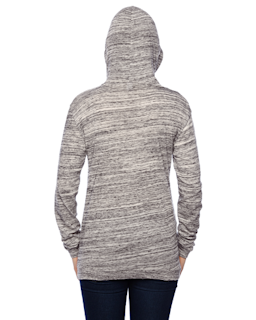 Sample of Alternative 01928E1 Ladies' Eco-Jersey Pullover Hoodie in URBAN GREY from side back