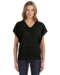 Sample of Alternative 01936E1 Ladies' Sleeveless Eco-Jersey Poncho in ECO TRUE BLACK from side front