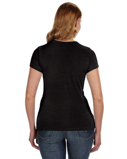 Sample of Alternative 01940E1 Ladies' Ideal Eco-Jersey T-Shirt in ECO BLACK from side back