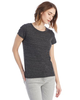 Sample of Alternative 01940E1 Ladies' Ideal Eco-Jersey T-Shirt in ECO BLACK from side sleeveleft