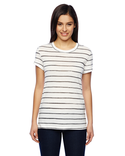 Sample of Alternative 01940E1 Ladies' Ideal Eco-Jersey T-Shirt in ECO IVRY INK STR style