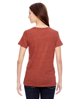Sample of Alternative 01940E1 Ladies' Ideal Eco-Jersey T-Shirt in ECO TR CINNABAR from side back