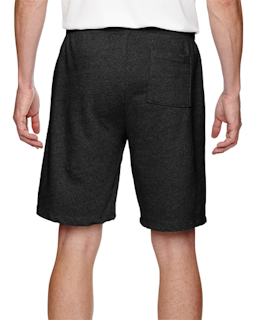 Sample of Alternative 05393E Men's Triple Double Eco-Mock Twist Shorts in ECO BLACK from side back