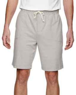 Sample of Alternative 05393E Men's Triple Double Eco-Mock Twist Shorts in ECO MCK NICKEL from side front