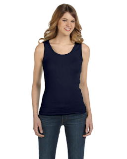 Sample of Anvil 2415 Ladies' 1x1 Baby Rib Tank in NAVY from side front