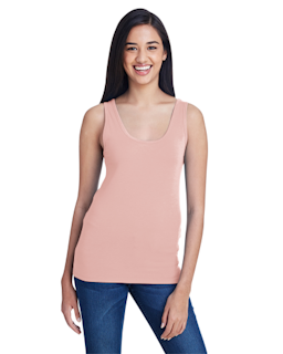 Sample of Anvil 2420L Ladies' Stretch Tank in DUSTY ROSE from side front