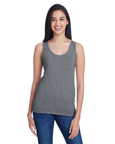 Sample of Anvil 2420L Ladies' Stretch Tank in HEATHER GRAPHITE style