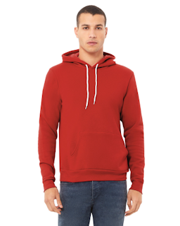 Sample of Bella+Canvas 3719 - Unisex Sponge Fleece Pullover Hoodie in RED from side front