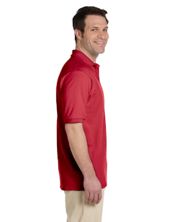 Sample of Jerzees 437 - Adult 5.6 oz. SpotShield Jersey Polo in TRUE RED from side sleeveleft