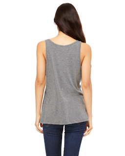 Sample of Bella 6488 - Ladies' Relaxed Jersey Tank in DEEP HEATHER from side back