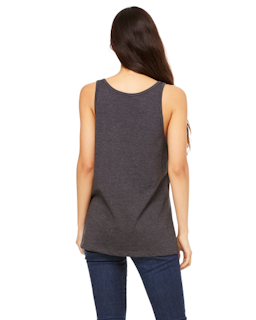 Sample of Bella 6488 - Ladies' Relaxed Jersey Tank in DK GREY HTHR from side back