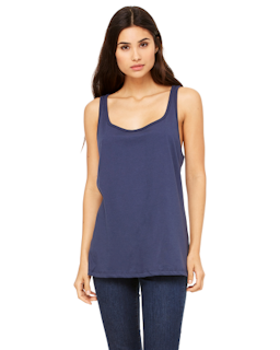 Sample of Bella 6488 - Ladies' Relaxed Jersey Tank in NAVY from side front