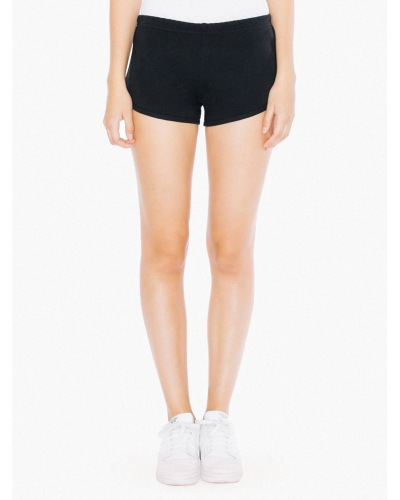 Sample of American Apparel 7301W Ladies' Interlock Running Shorts in BLACK style