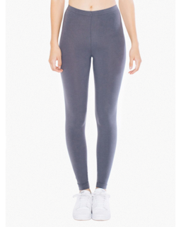 Sample of American Apparel 8328W Ladies' Cotton Spandex Jersey Leggings in ASPHALT from side front