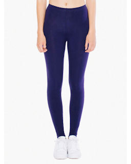Sample of American Apparel 8328W Ladies' Cotton Spandex Jersey Leggings in IMPERIAL PURPLE from side front