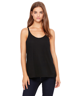 Sample of Bella 8838 - Ladies' Slouchy Tank in BLACK from side front