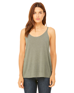 Sample of Bella 8838 - Ladies' Slouchy Tank in HEATHER STONE from side front