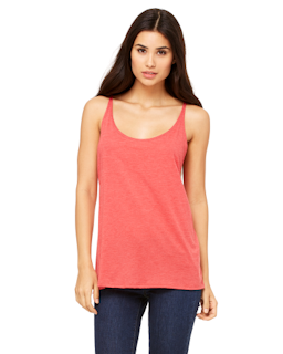Sample of Bella 8838 - Ladies' Slouchy Tank in RED TRIBLEND from side front