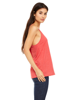 Sample of Bella 8838 - Ladies' Slouchy Tank in RED TRIBLEND from side sleeveleft