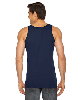 Sample of American Apparel BB408 Unisex Poly-Cotton Tank in NAVY from side back