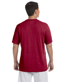 Sample of Gildan G420 - Adult Performance 100% Polyester Tee in CARDINAL RED from side back