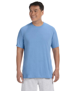 Sample of Gildan G420 - Adult Performance 100% Polyester Tee in CAROLINA BLUE from side front