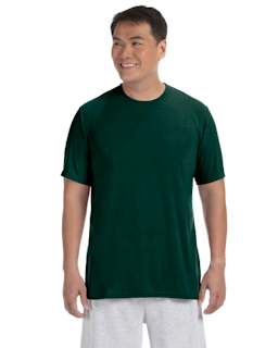 Sample of Gildan G420 - Adult Performance 100% Polyester Tee in FOREST GREEN from side front