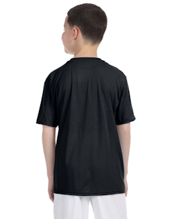 Sample of Gildan G420B - Youth Performance 100% Polyester T in BLACK from side back