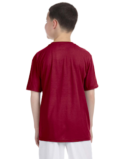 Sample of Gildan G420B - Youth Performance 100% Polyester T in CARDINAL RED from side back
