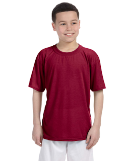Sample of Gildan G420B - Youth Performance 100% Polyester T in CARDINAL RED from side front