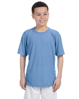 Sample of Gildan G420B - Youth Performance 100% Polyester T in CAROLINA BLUE from side front