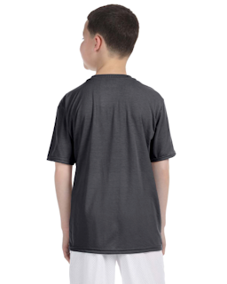 Sample of Gildan G420B - Youth Performance 100% Polyester T in CHARCOAL from side back