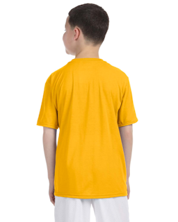 Sample of Gildan G420B - Youth Performance 100% Polyester T in GOLD from side back