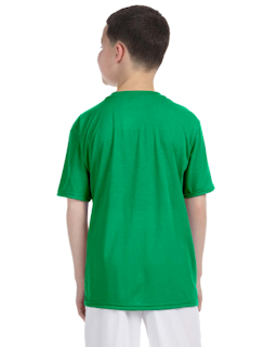 Sample of Gildan G420B - Youth Performance 100% Polyester T in IRISH GREEN from side back