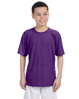 Sample of Gildan G420B - Youth Performance 100% Polyester T in PURPLE from side front