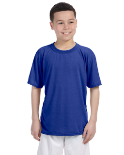 Sample of Gildan G420B - Youth Performance 100% Polyester T in ROYAL from side front