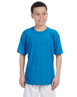 Sample of Gildan G420B - Youth Performance 100% Polyester T in SAPPHIRE from side front