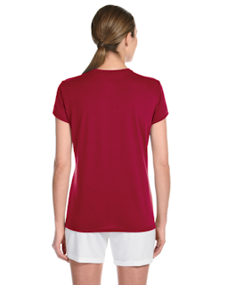 Sample of Gildan G420L - Ladies' Performance 100% Polyester Tee in CARDINAL RED from side back