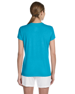 Sample of Gildan G420L - Ladies' Performance 100% Polyester Tee in CAROLINA BLUE from side back