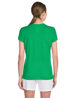 Sample of Gildan G420L - Ladies' Performance 100% Polyester Tee in IRISH GREEN from side back